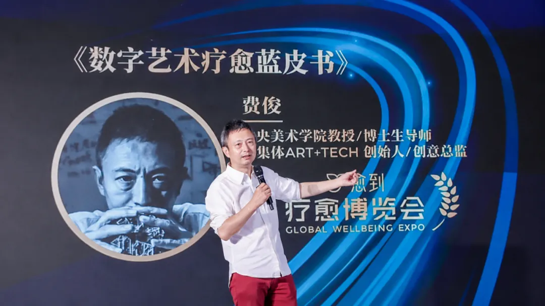 费俊在数字艺术疗愈蓝皮书发布会现场
